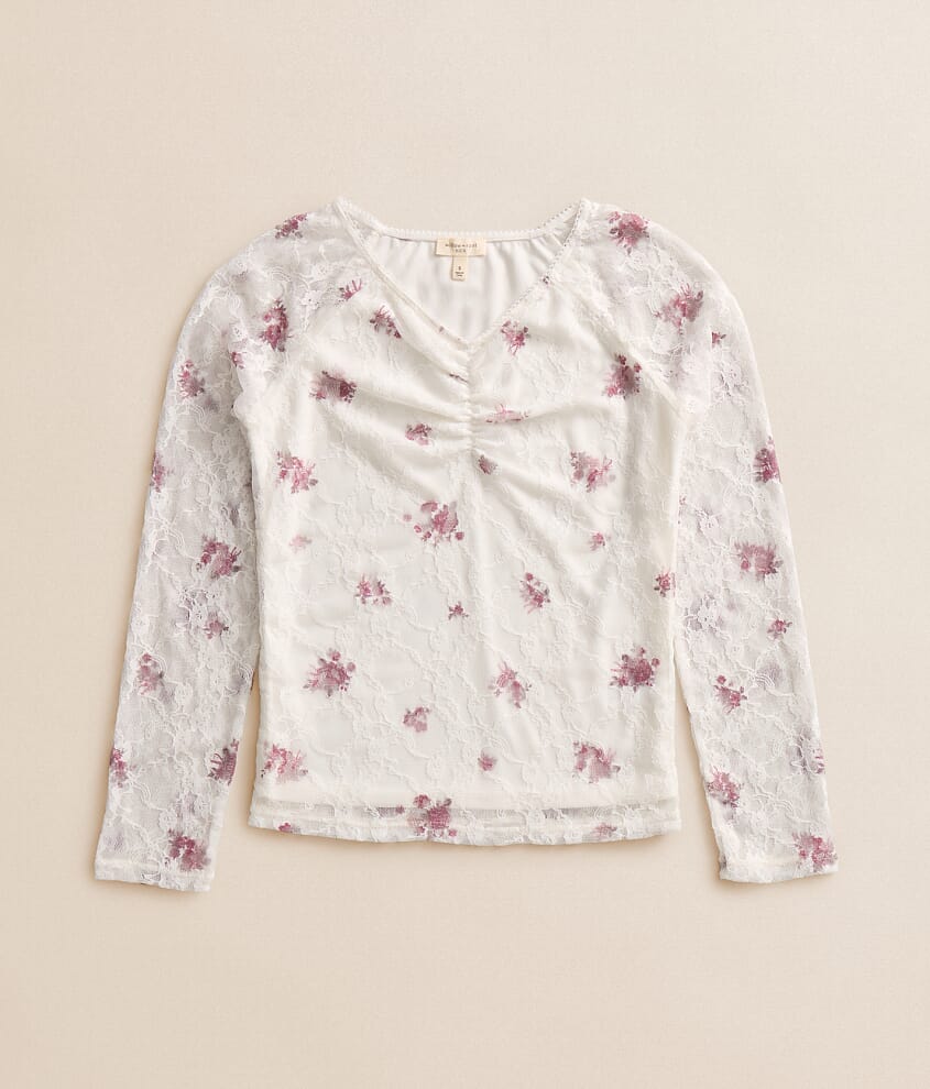 Girls - Floral Lace Top