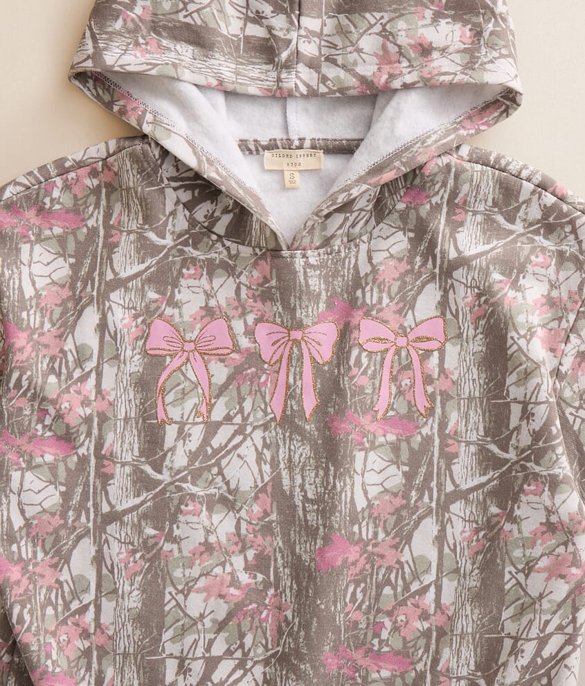 Girls - Camo & Bow Hooded Sweatshirt