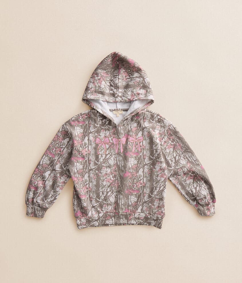 Girls - Camo & Bow Hooded Sweatshirt