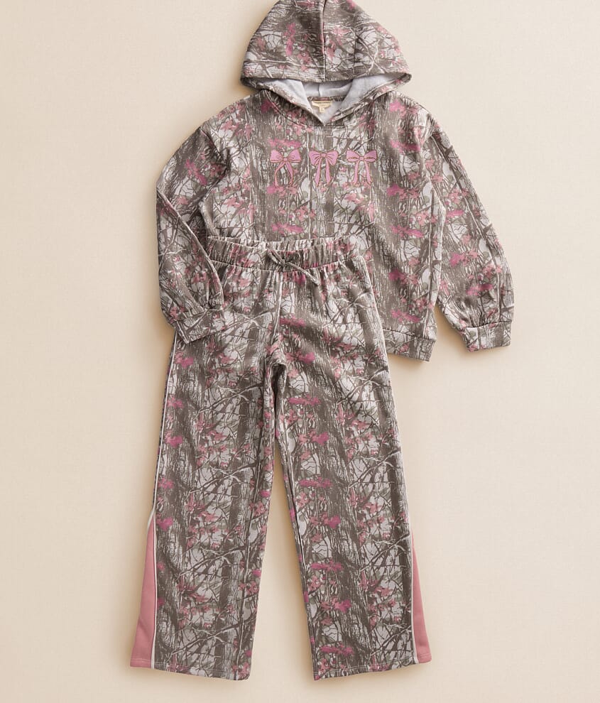 Girls - Camo Wide Leg Sweatpant