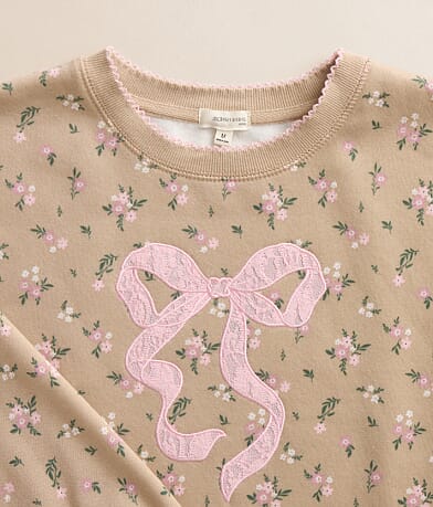 Girls - Floral Bow Pullover thumbnail 3