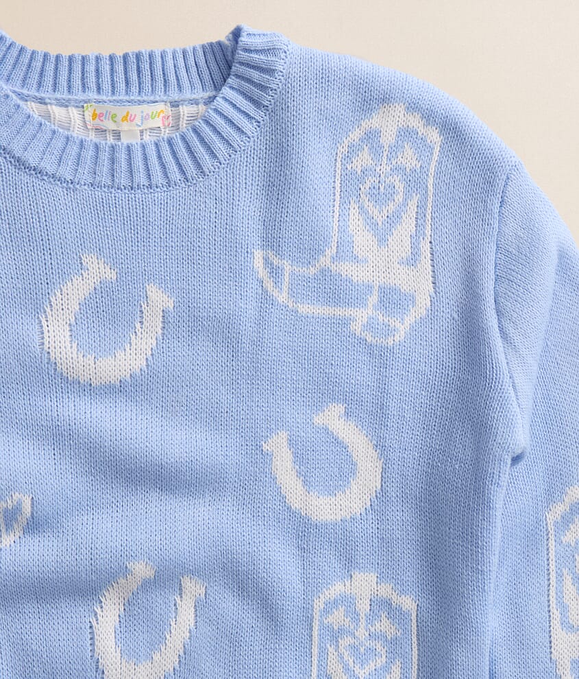 Girls - Horseshoes & Boots Sweater