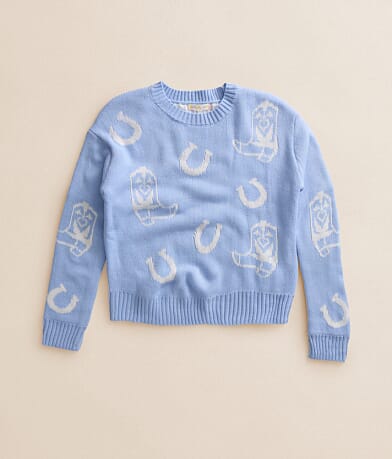 Girls - Horseshoes & Boots Sweater