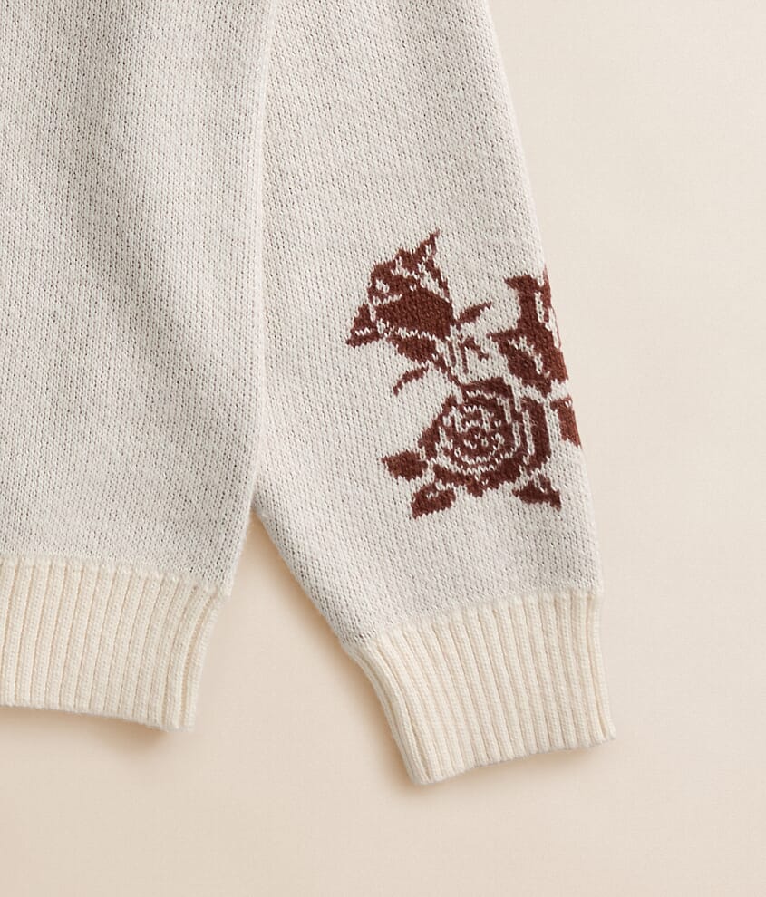 Girls - Horseshoe & Roses Sweater
