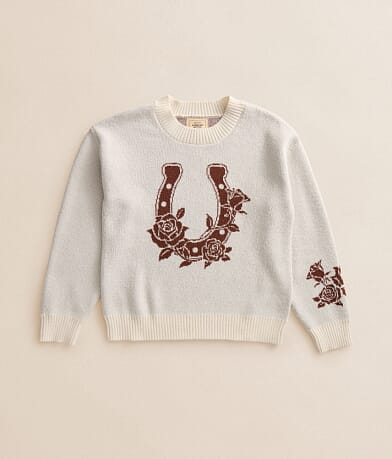 Girls - Horseshoe & Roses Sweater