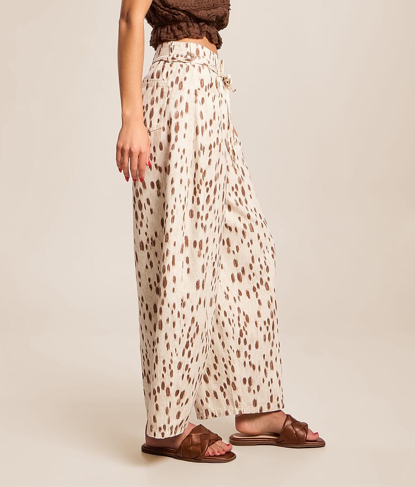 High Rise Dot Print Barrel Pant - thumbnail 3