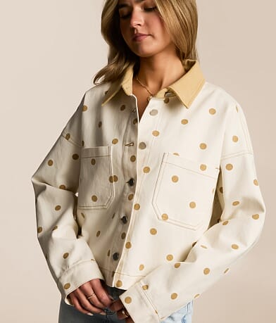 Polka Dot Denim Jacket thumbnail 3
