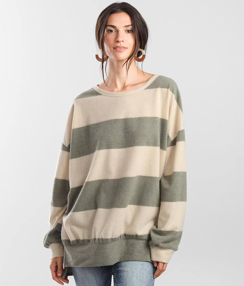 BKE Striped Pullover front view