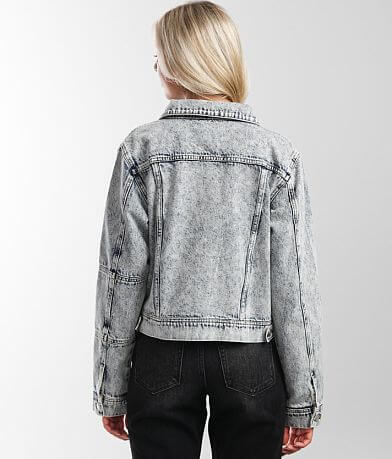 Peach Love California Acid Wash Denim Jacket BACK