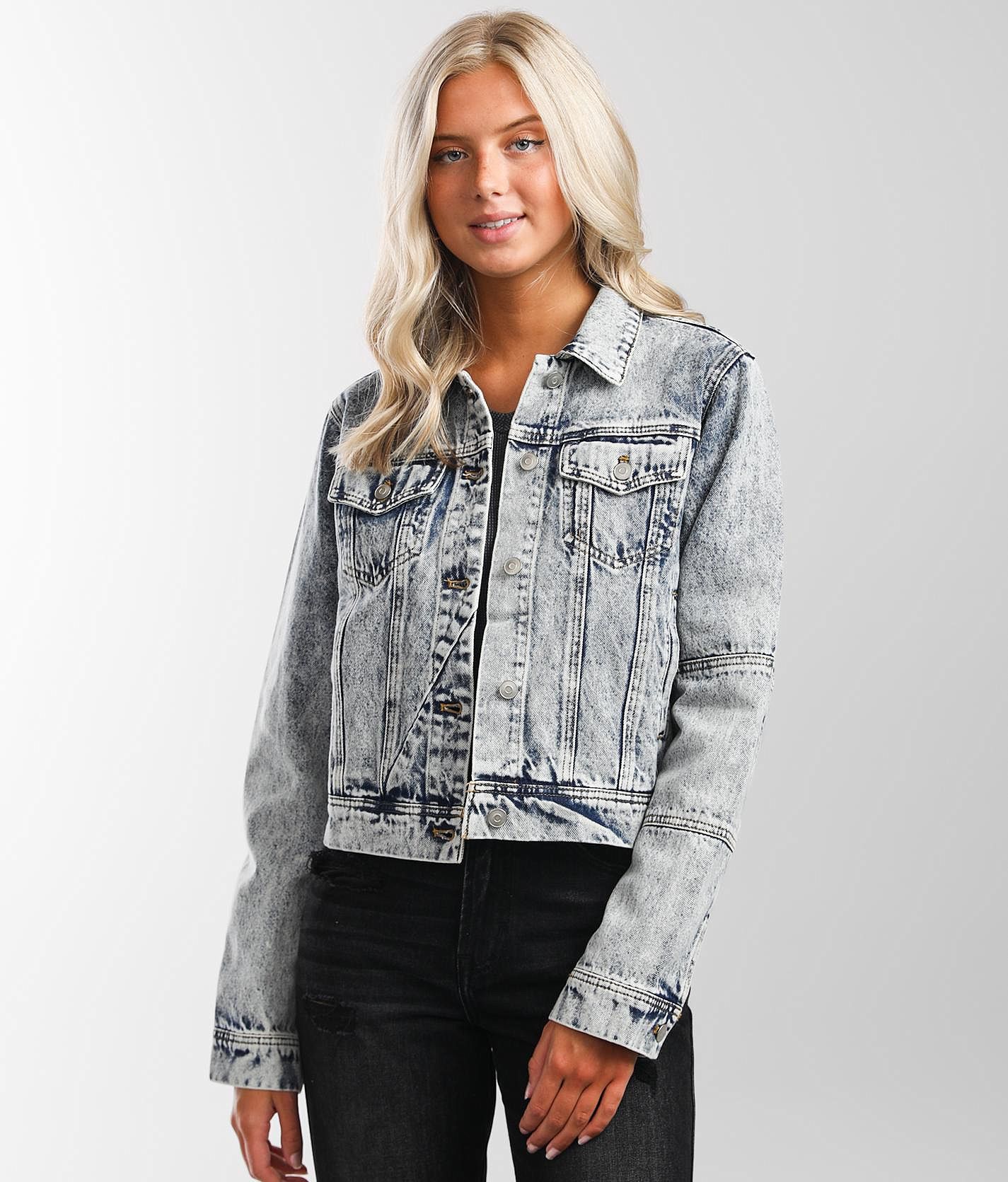 Peach denim jacket on sale womens