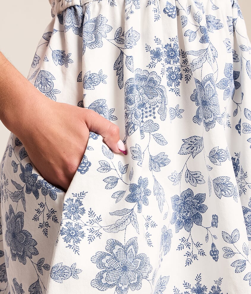 Floral Denim Dress