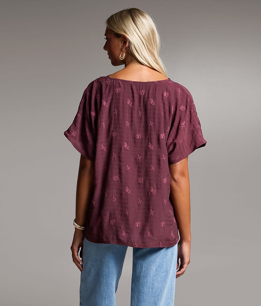 Embroidered Floral Top