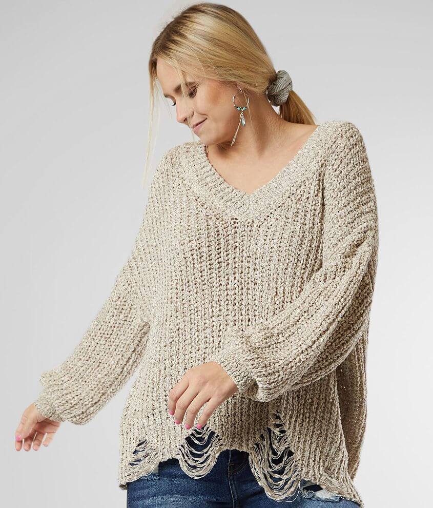 Blakeleee Open Stitch Short Sleeve Sweater