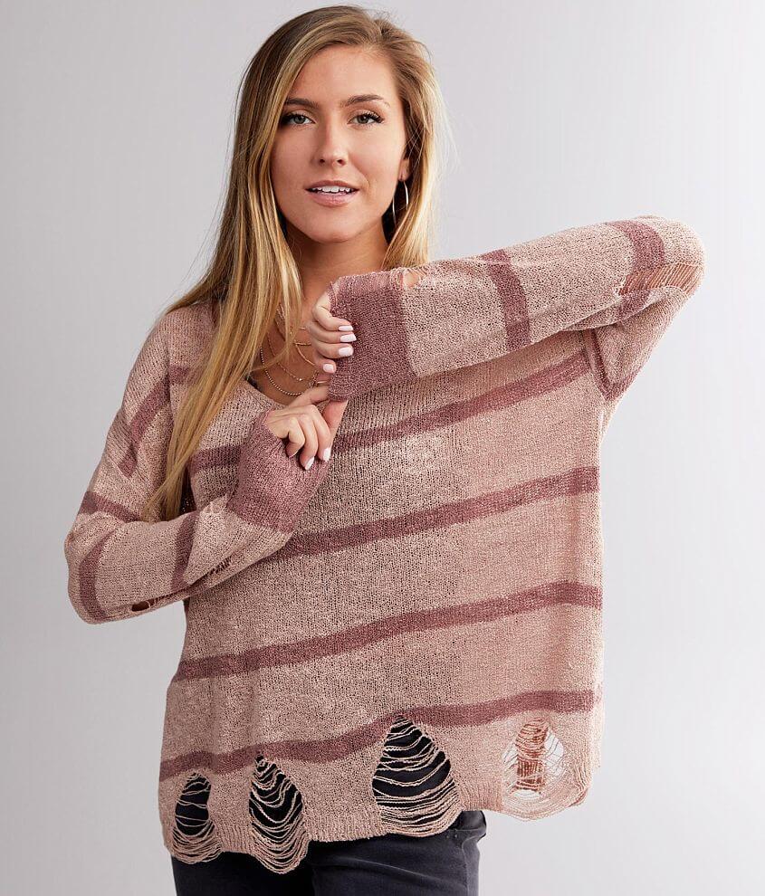 Daytrip Striped Lightweight Sweater front view