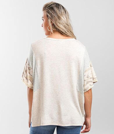 BKE Mixed Print T-Shirt BACK