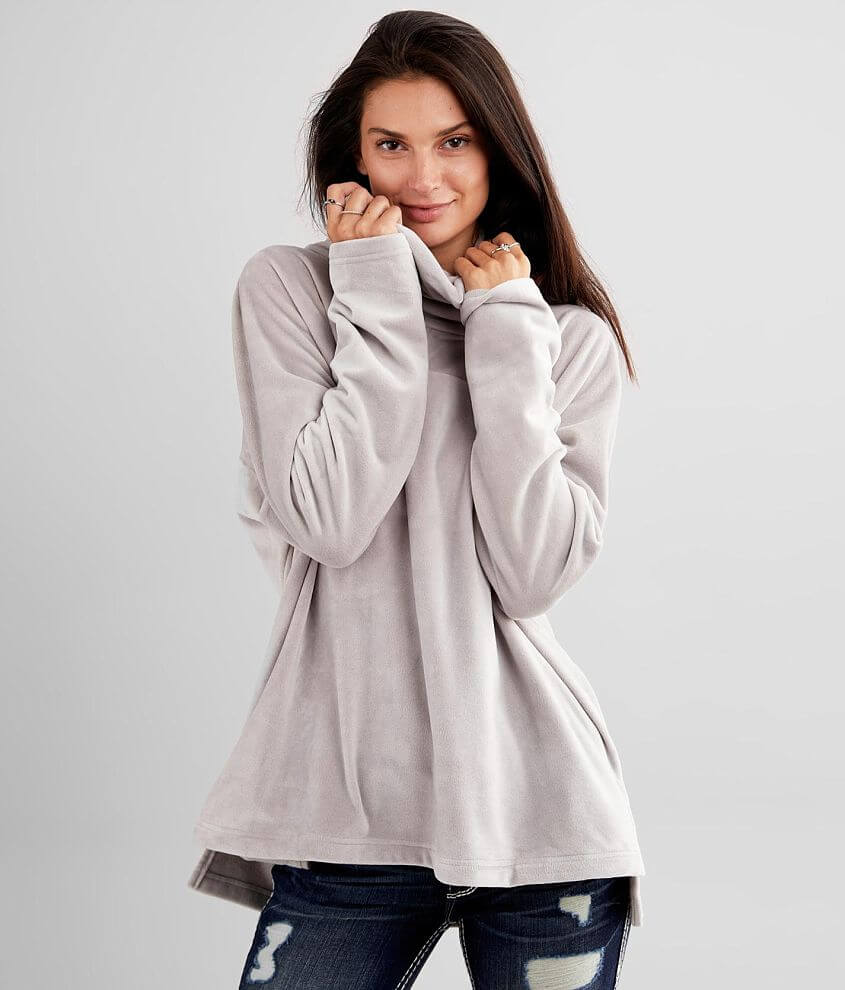 Fleece Cowl Neck Pullover