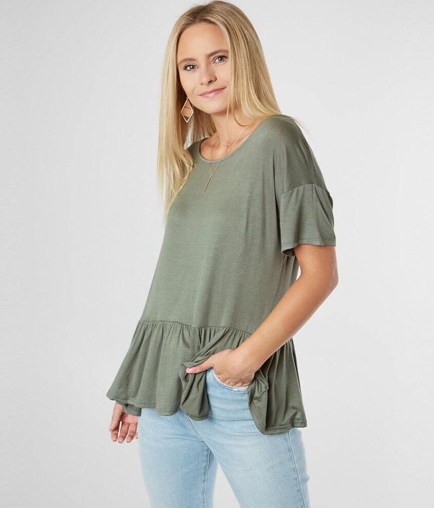 Ruffle store hem top