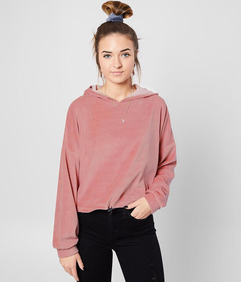 FITZ + EDDI Velour Hoodie - Women's Sweatshirts in Pink | Buckle