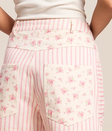 High Rise Floral Striped Short thumbnail 5