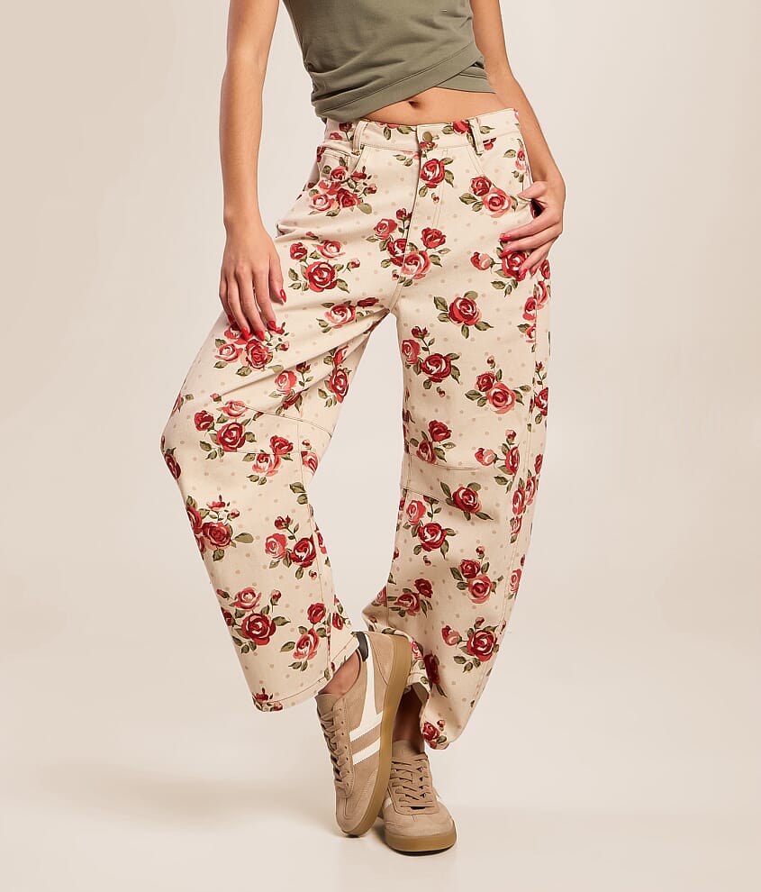 Floral Barrel Pant - thumbnail 2