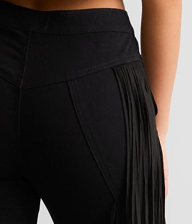 Sterling &amp; Stitch High Rise Fringe Flare Stretch Pant BACK_POCKET