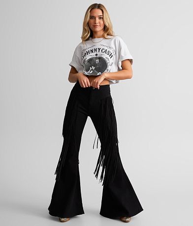 Sterling &amp; Stitch High Rise Fringe Flare Stretch Pant MISC_DETAIL_2