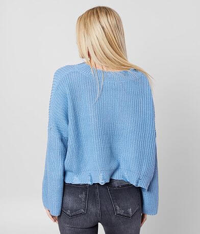 Peach Love California Cropped Sweater BACK