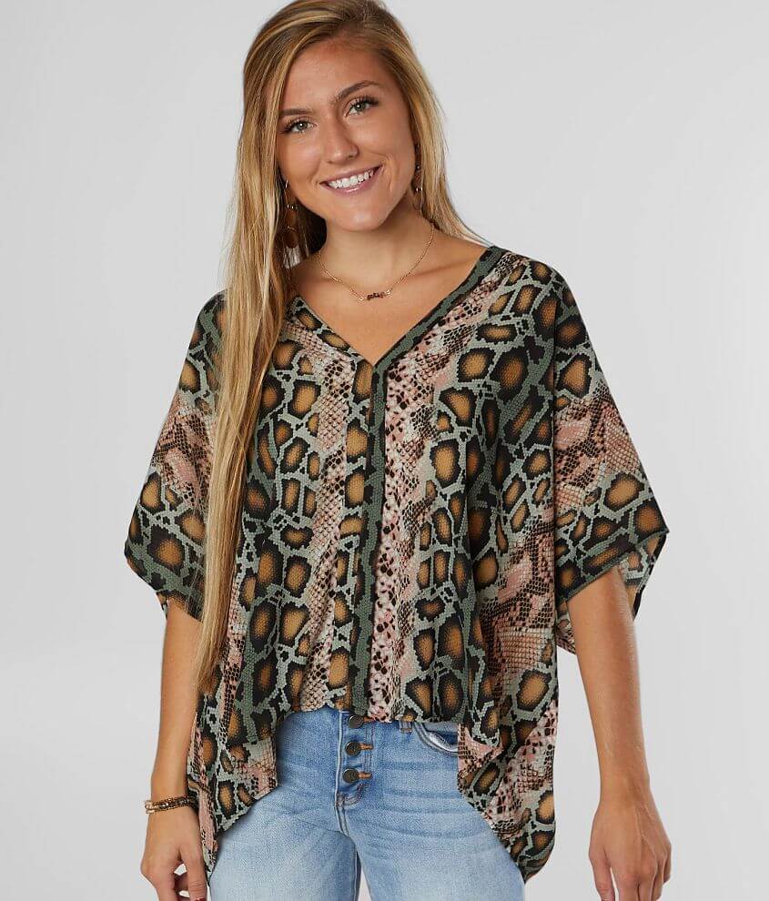 Image of Daytrip Chiffon Animal Print Top