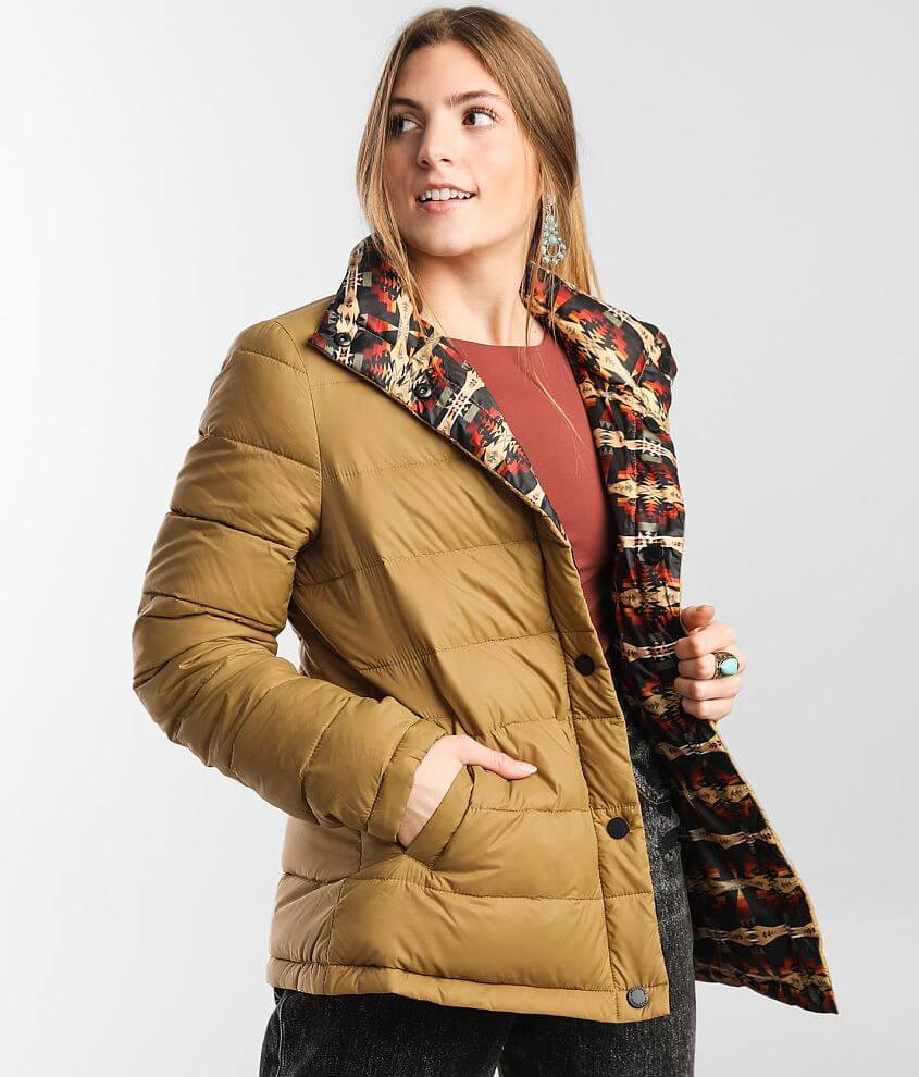 Pendleton Bitterroot Reversible Puffer Jacket - Women's Coats/Jackets in  Camel Black Tucson