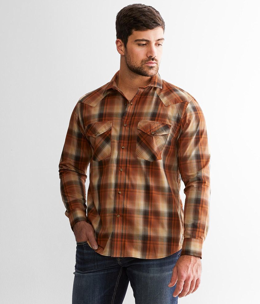 Pendleton Frontier Shirt - Men's Shirts in Rust Brown Plaid | Buckle