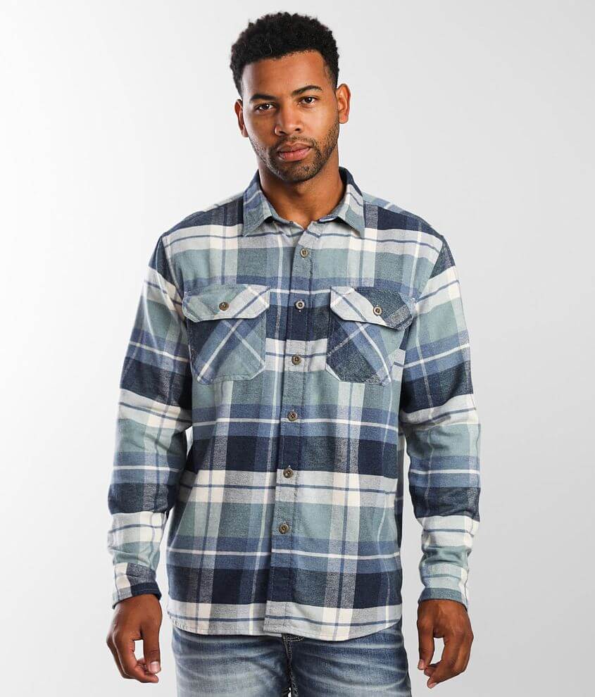 Pendleton Burnside Flannel Shirt - Men's Shirts in Blue Black Plaid ...