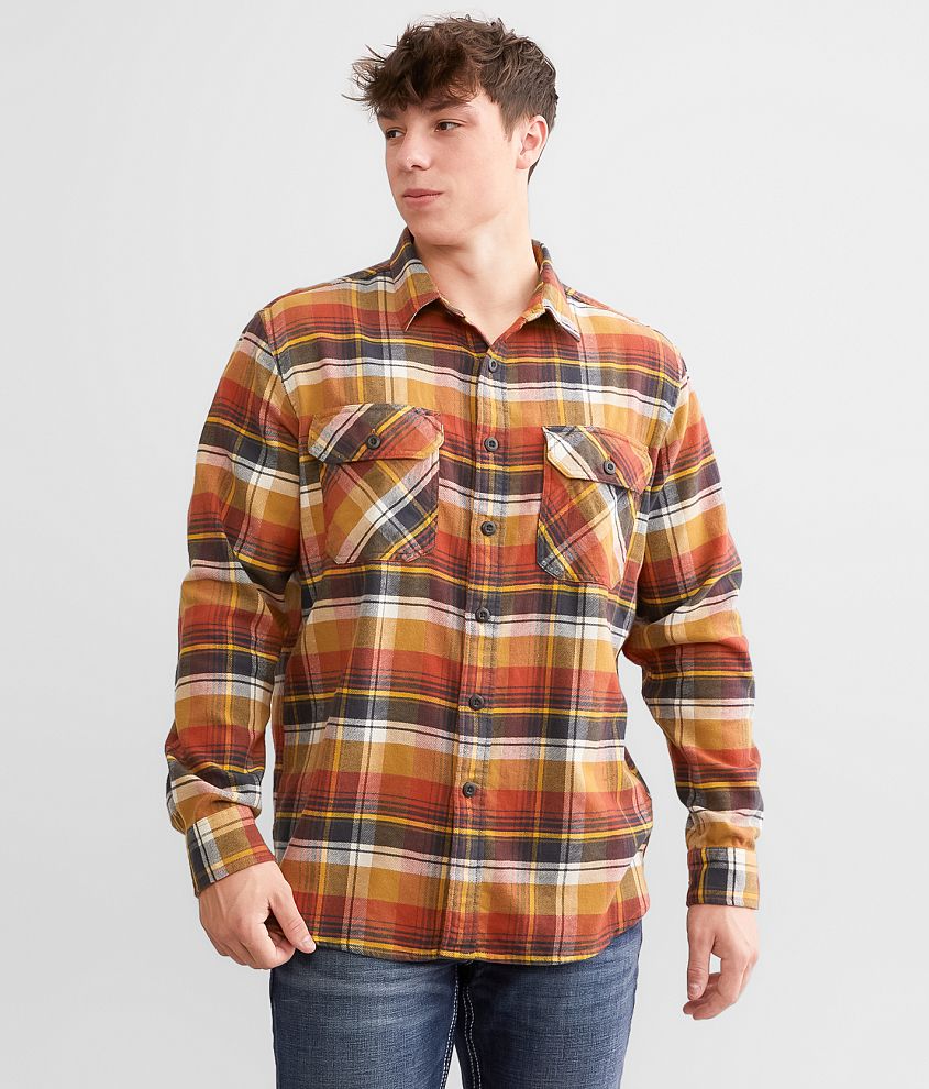 Pendleton Burnside Flannel Shirt - Men's Shirts in Tan Gold Red