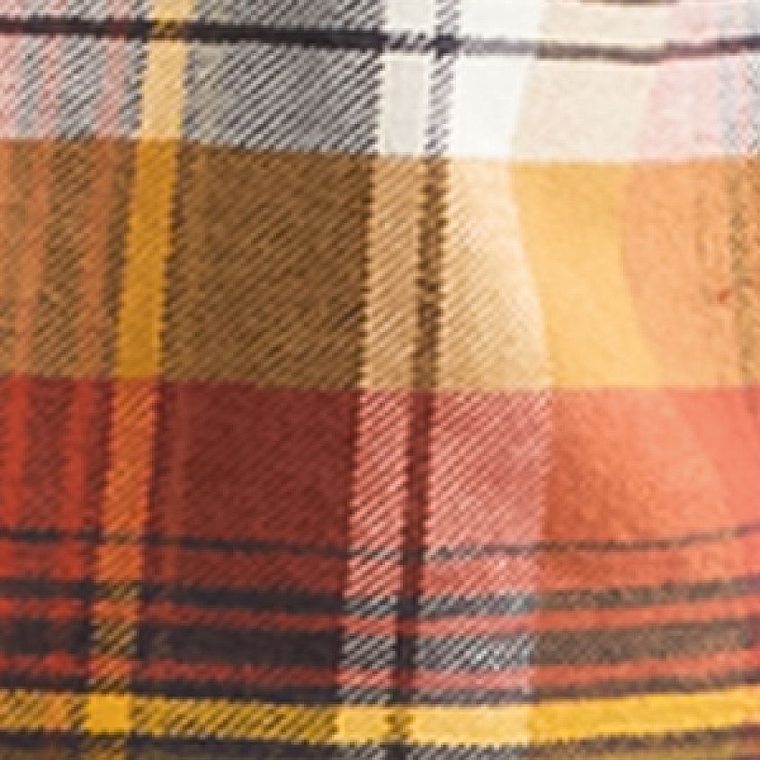 Tan Gold Red Plaid
