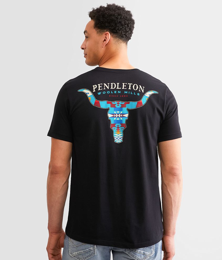 Pendleton Tucson Turquoise Steer Skull T-Shirt front view