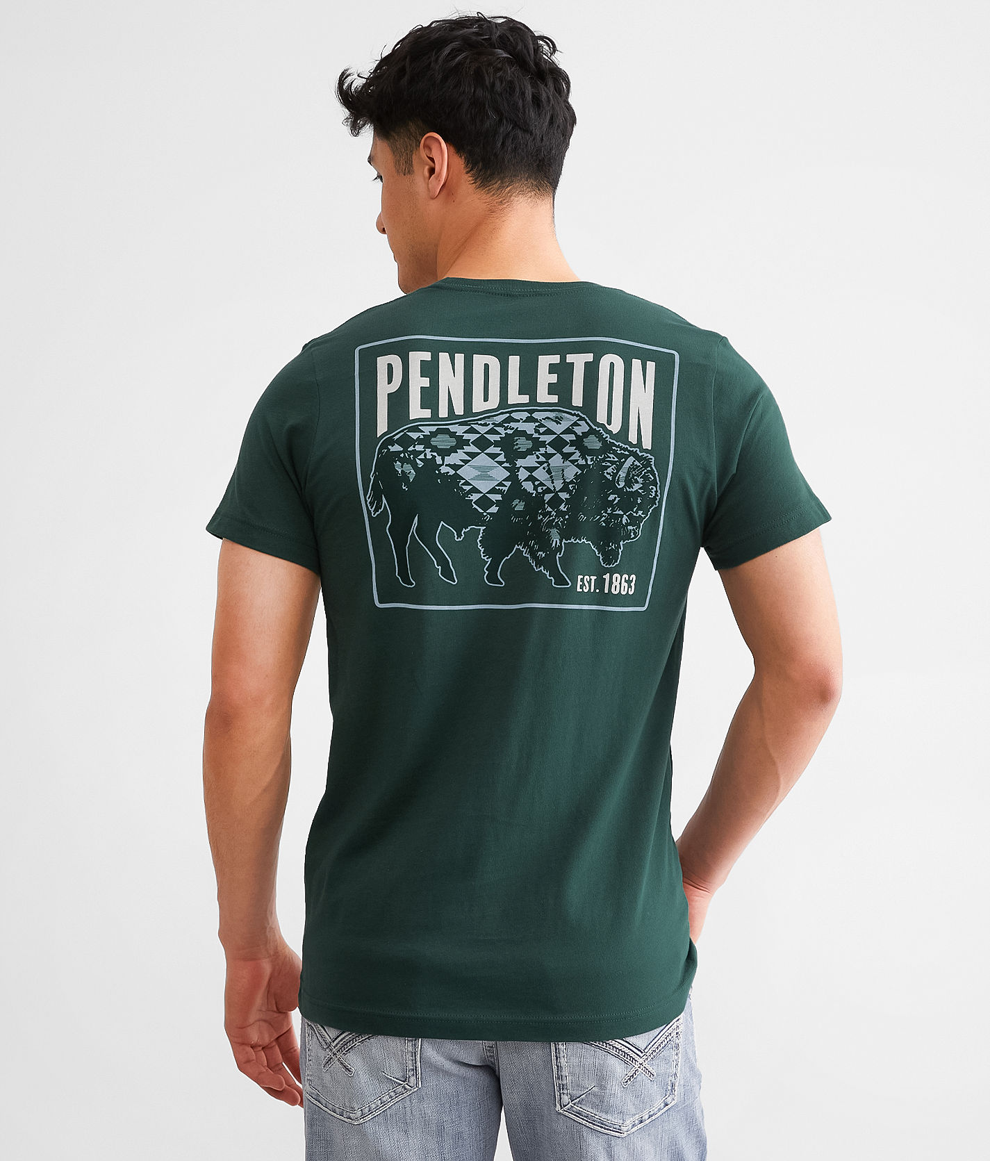 Pendleton Bison Stamp T-Shirt - Men's T-Shirts in Forest | Buckle