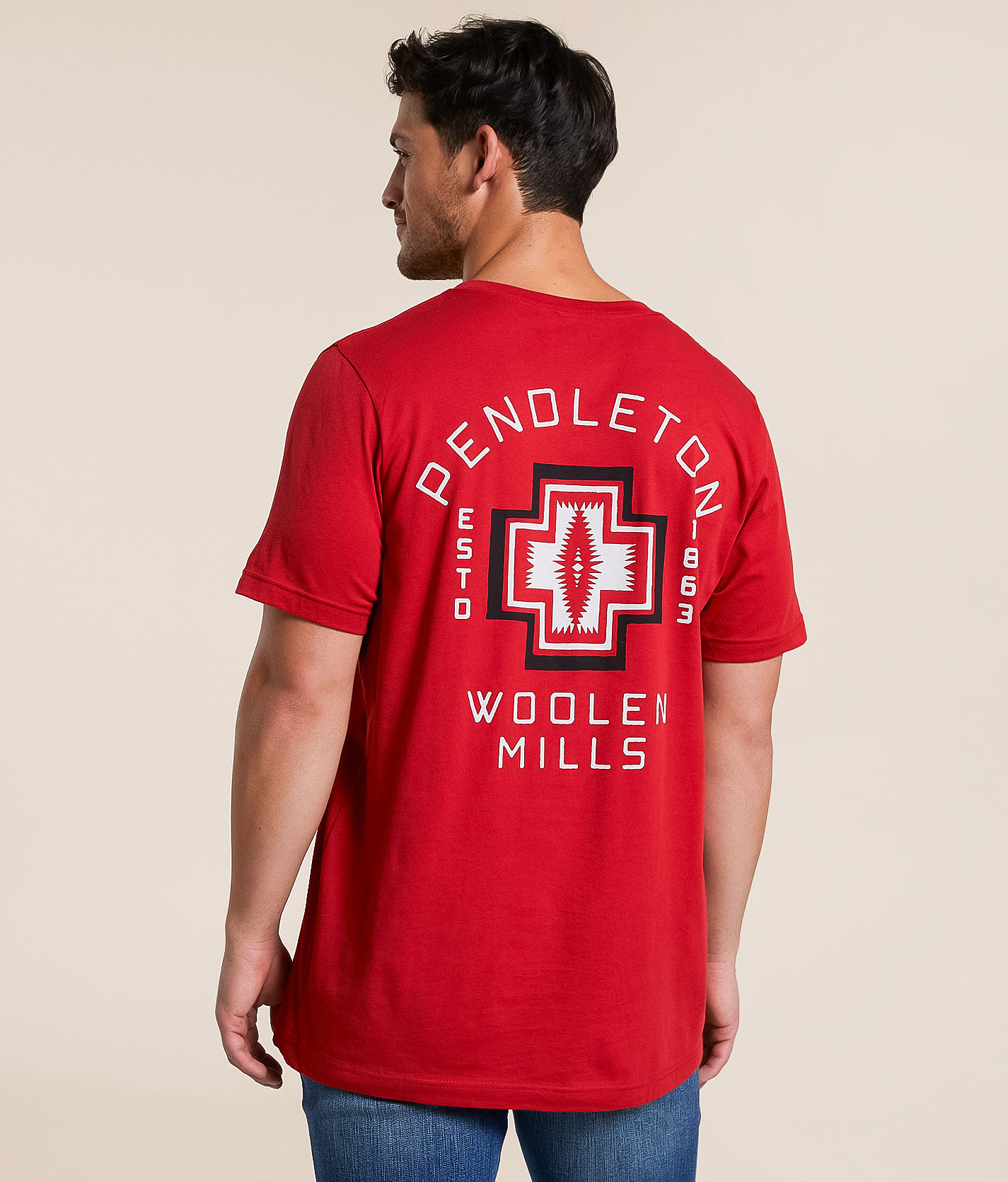 Pendleton Harding Red T-Shirt - Men's T-Shirts in Canvas Red