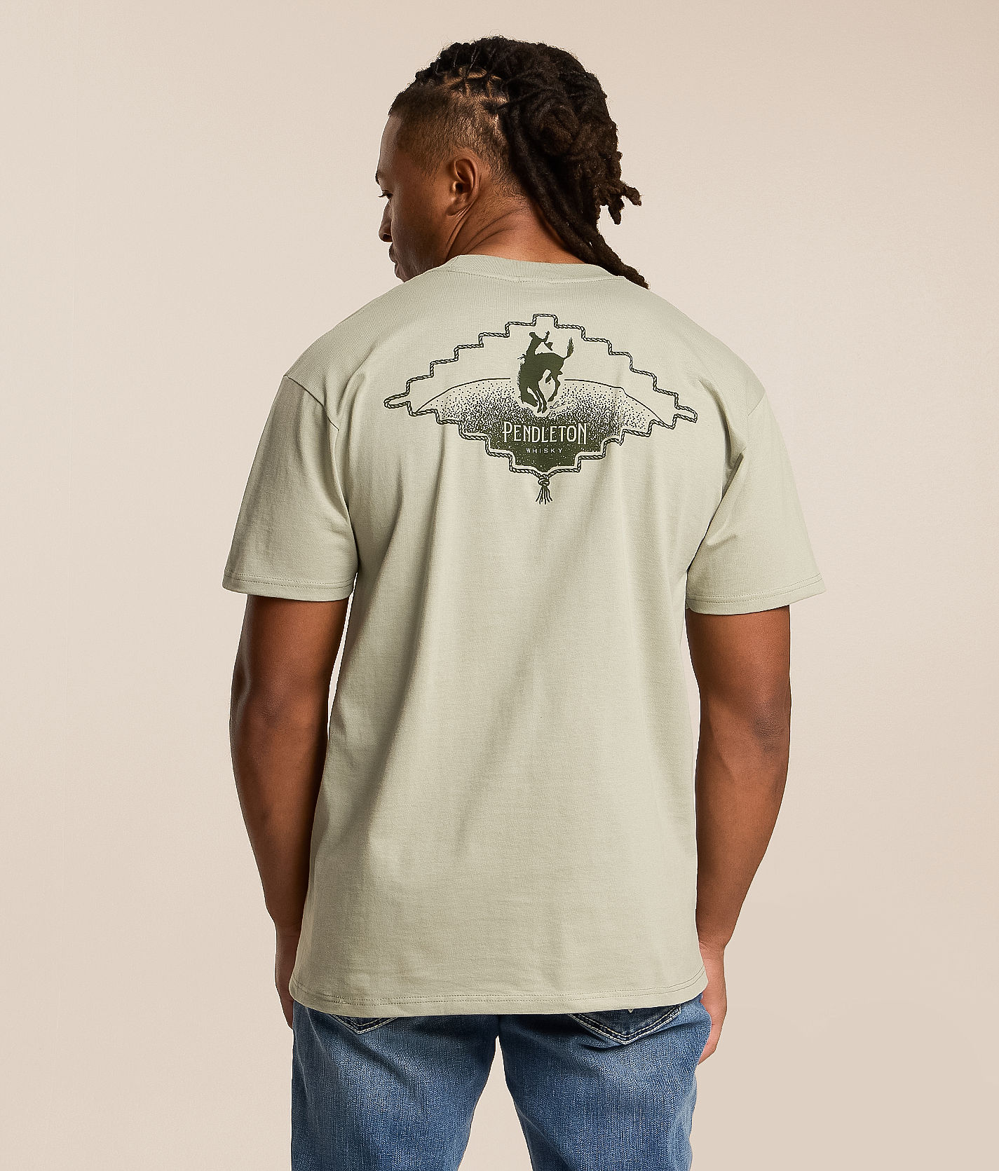 Pendleton Whisky T-Shirt - Men's Graphic T-Shirts in Desert Green