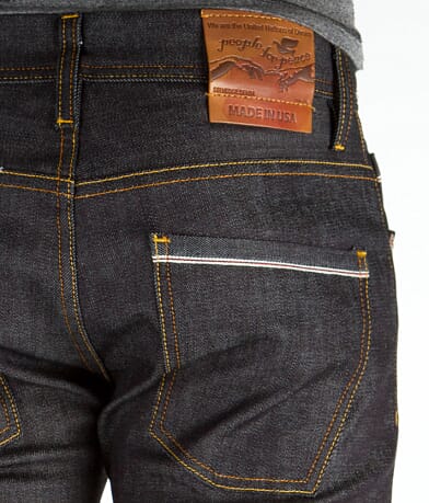 People For Peace Slim Selvage Jean back pocket view