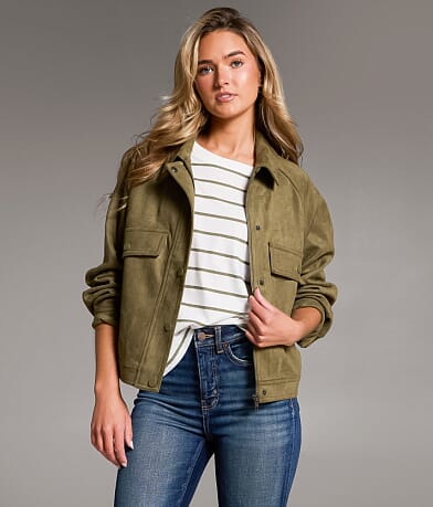 BKE Faux Suede Jacket front view