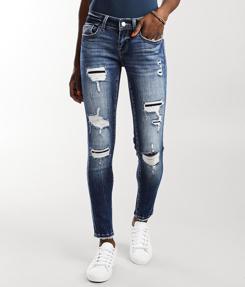 BKE Stella Stretch Capri Jean in Blue