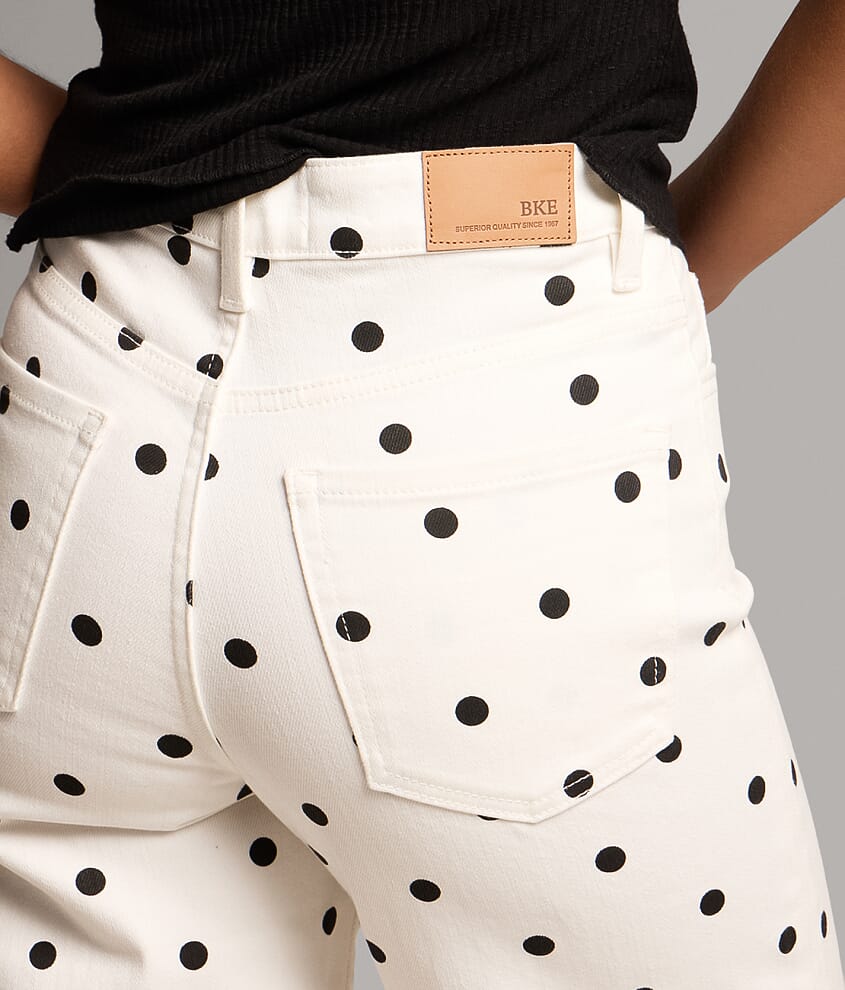 Billie Polka Dot Wide Leg Stretch Jean