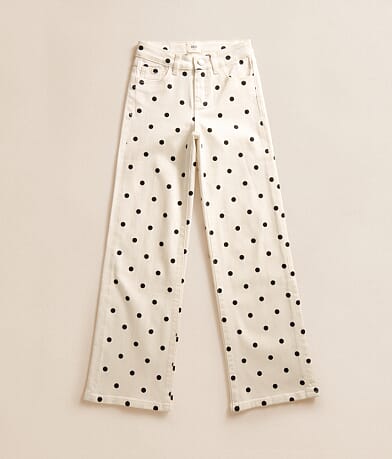 Girls - Mini Billie Polka Dot Wide Leg Stretch Jean