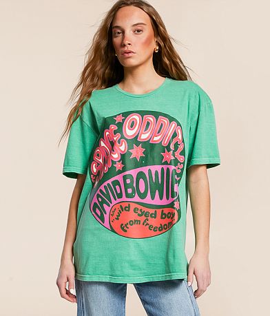 PHILCOS Davie Bowie Space Oddity Oversized Band T-Shirt front view