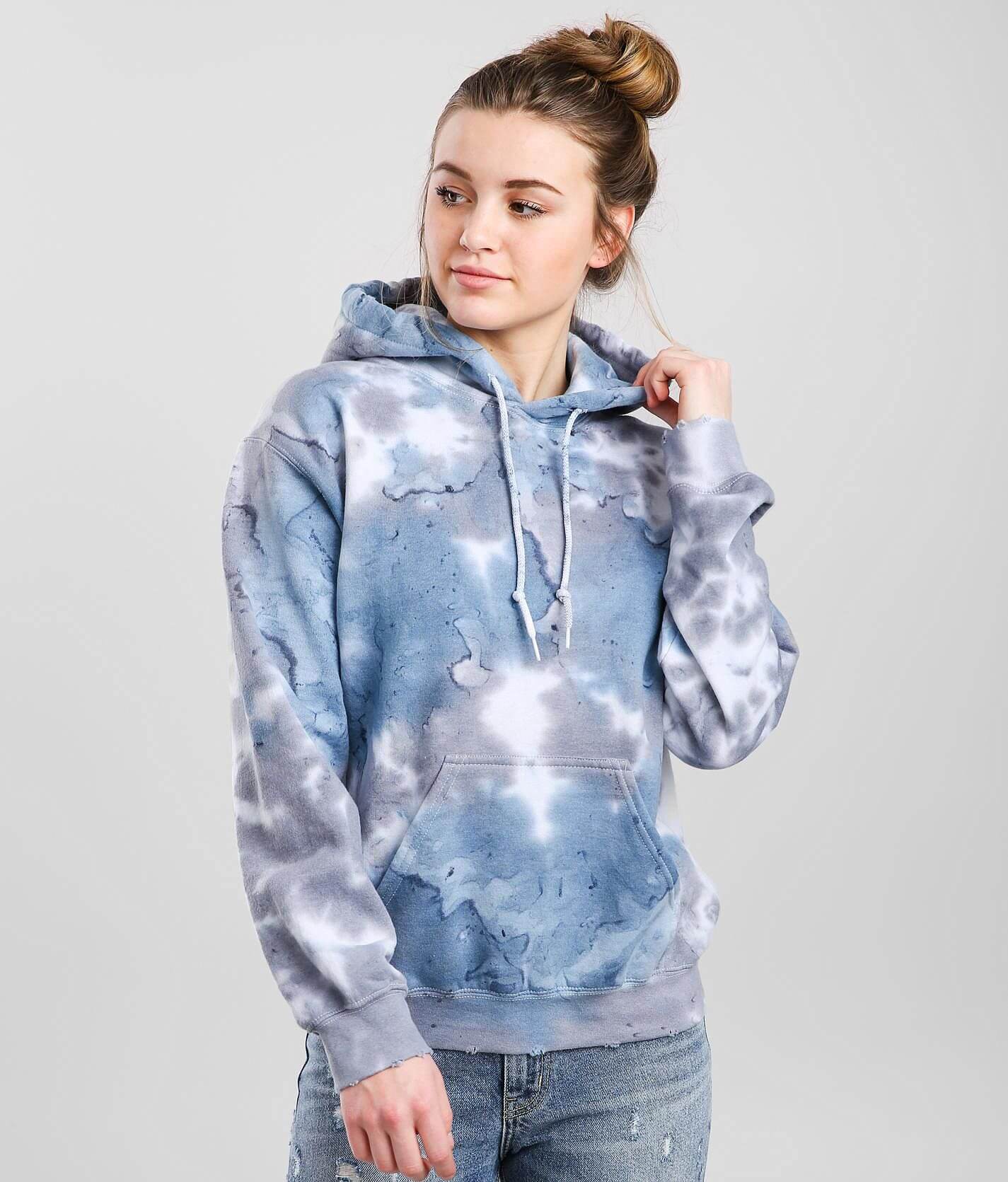 Gilded Intent Oversized Tie Dye Hooded Sweatshirt - Buckle