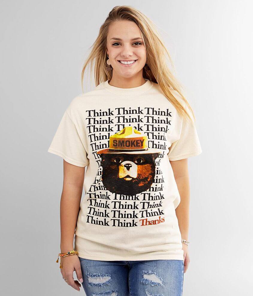 Smokey The Bear Think Thanks T-Shirt front view