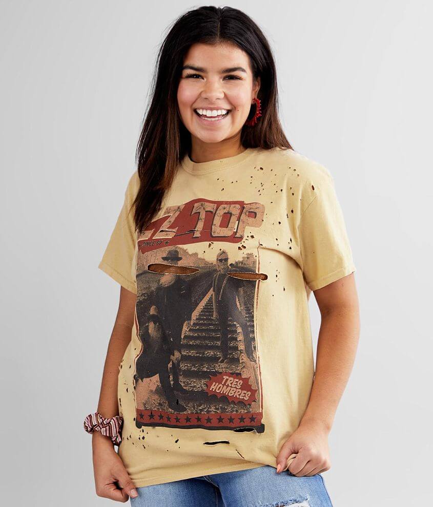 ZZ Top Tres Hombres Band T-Shirt - Women's T-Shirts in Stone | Buckle