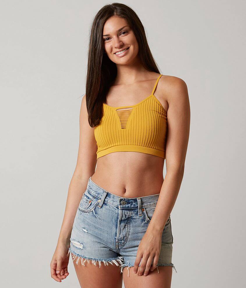 BKE Ribbed Bralette front view