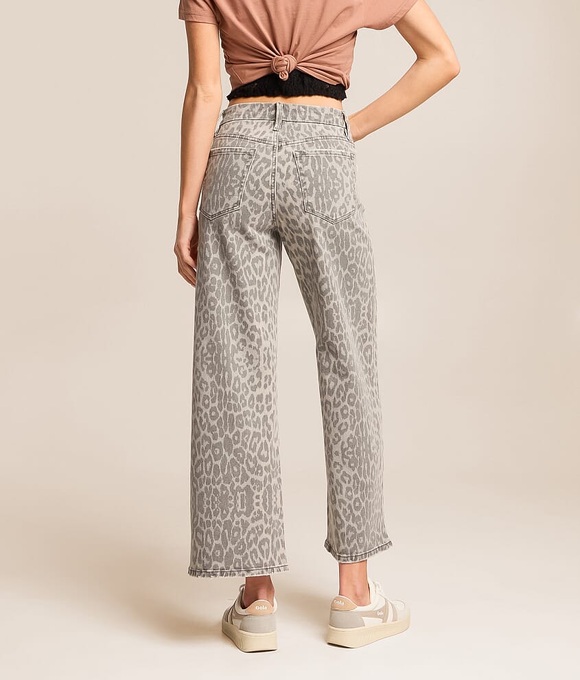Olivia Leopard Wide Cropped Jean - thumbnail 4