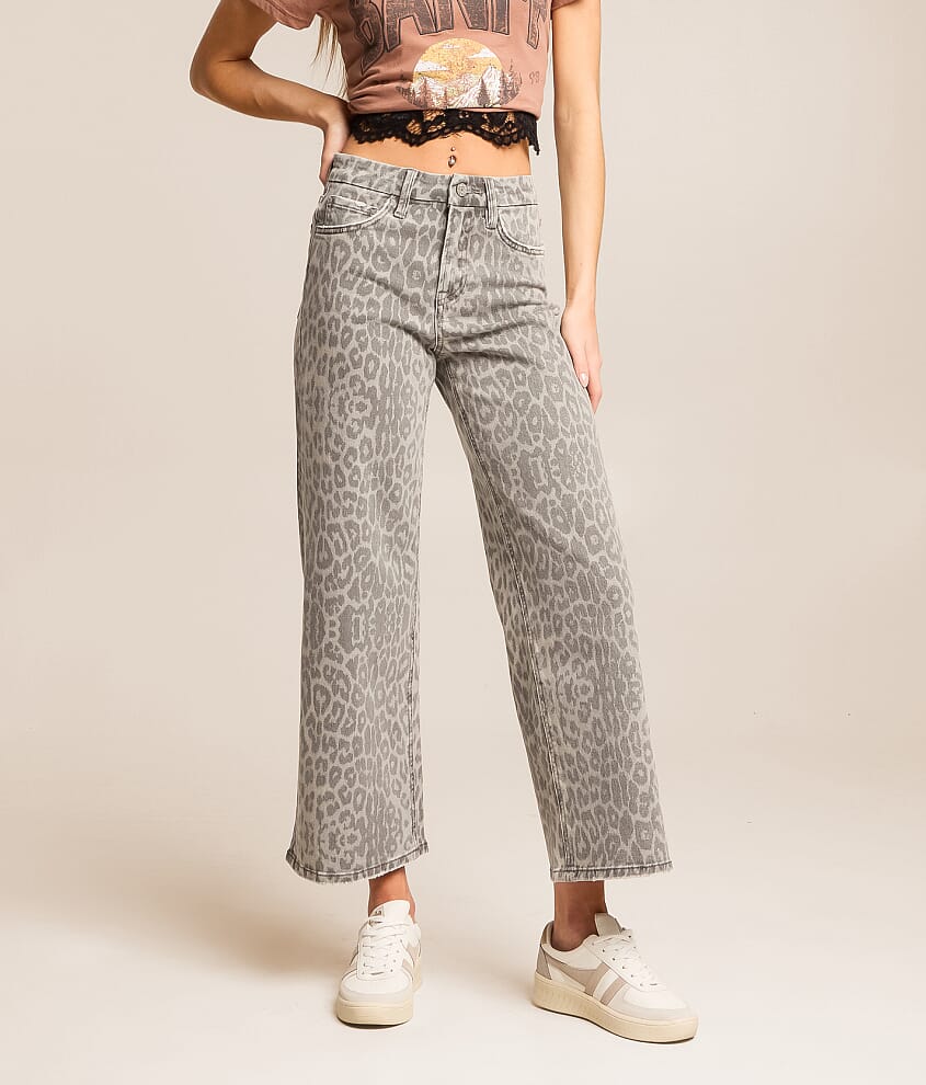 Olivia Leopard Wide Cropped Jean - thumbnail 2