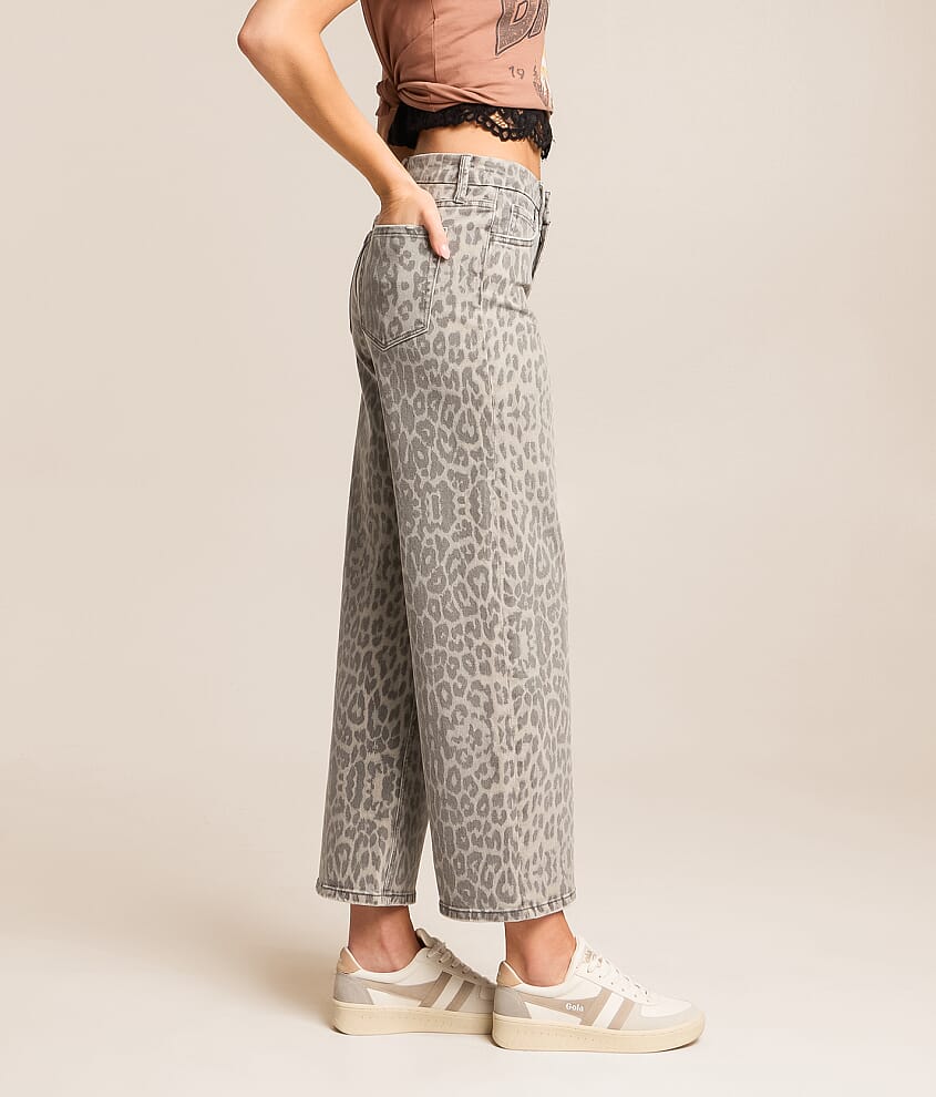 Olivia Leopard Wide Cropped Jean - thumbnail 3